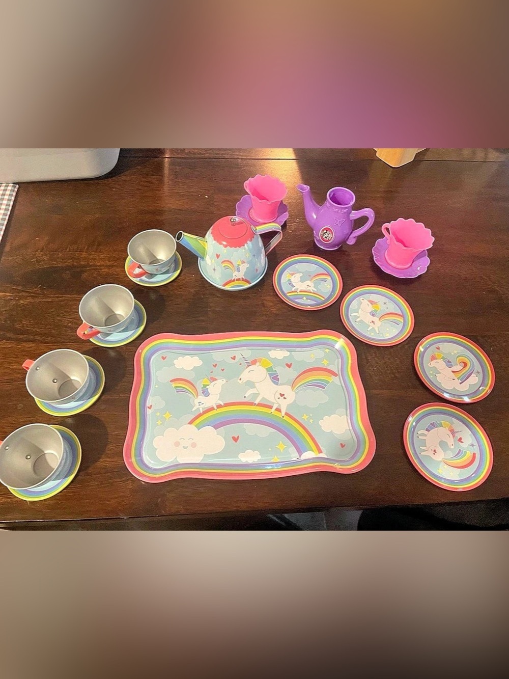 Multicolor Unicorn Tea Party Toy Set